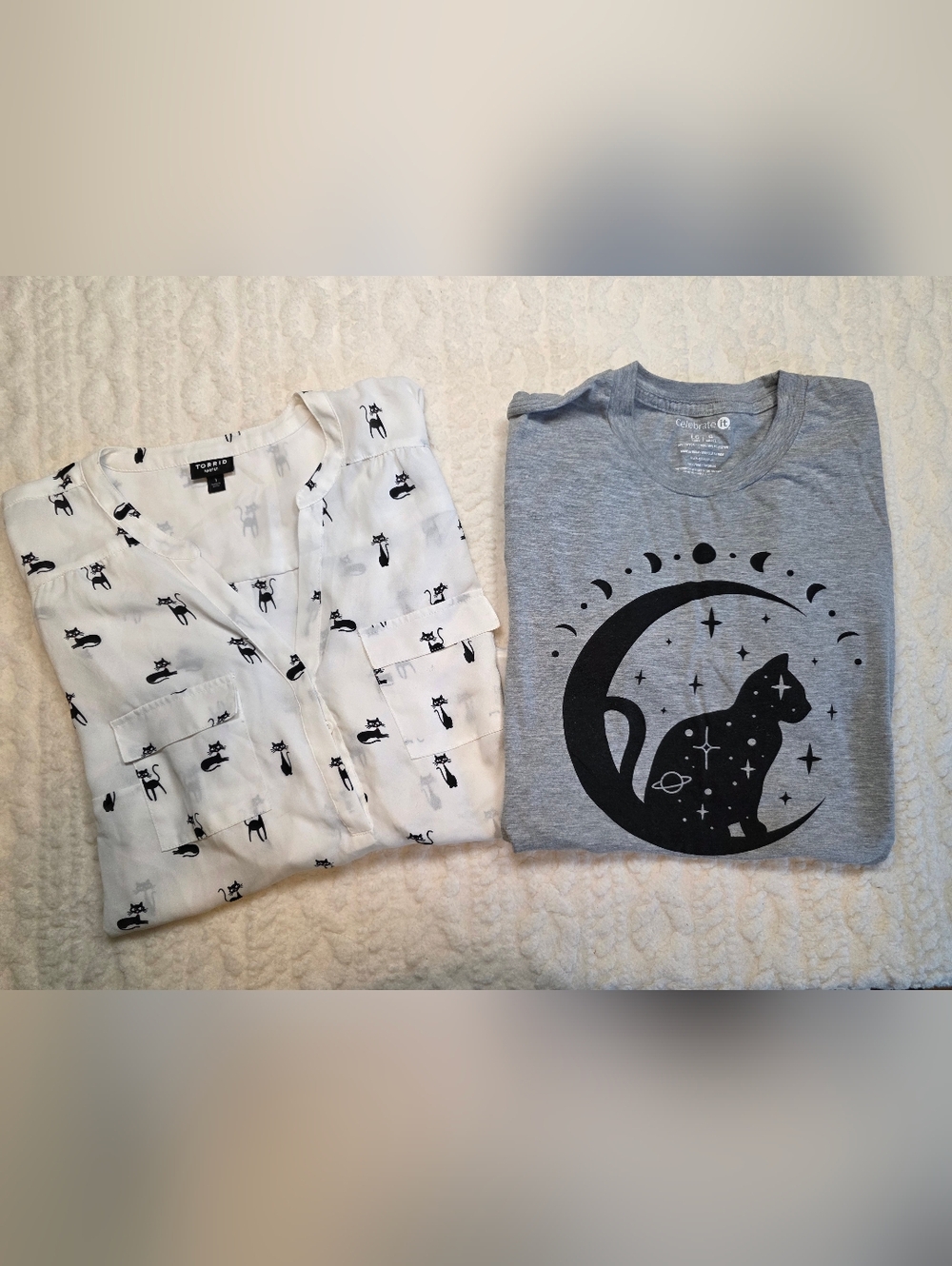 Cat Graphic Top Bundle Torrid Harper Blouse Gray Moon Cat Tee Large